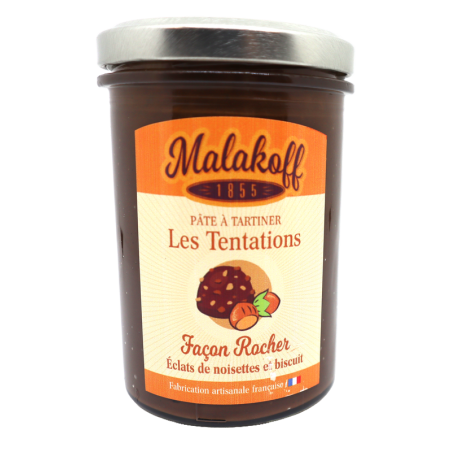Pâte à tartiner Façon rocher noisette et biscuit 240g | Mas des agriculteurs