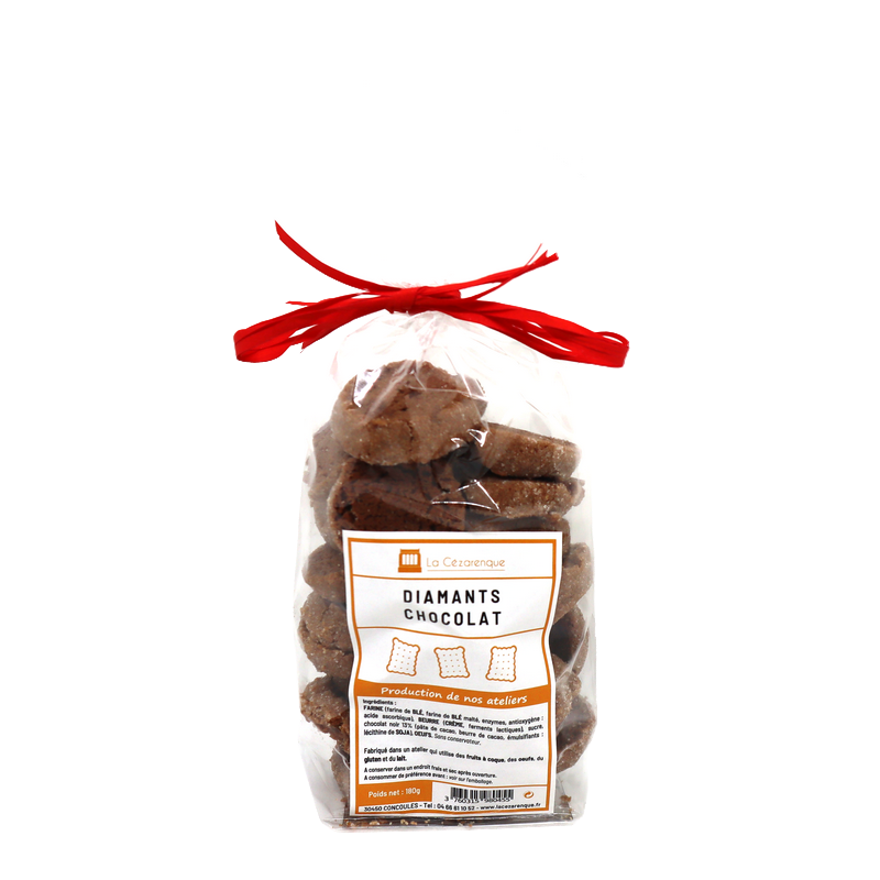 Diamants chocolat 180g | Mas des agriculteurs