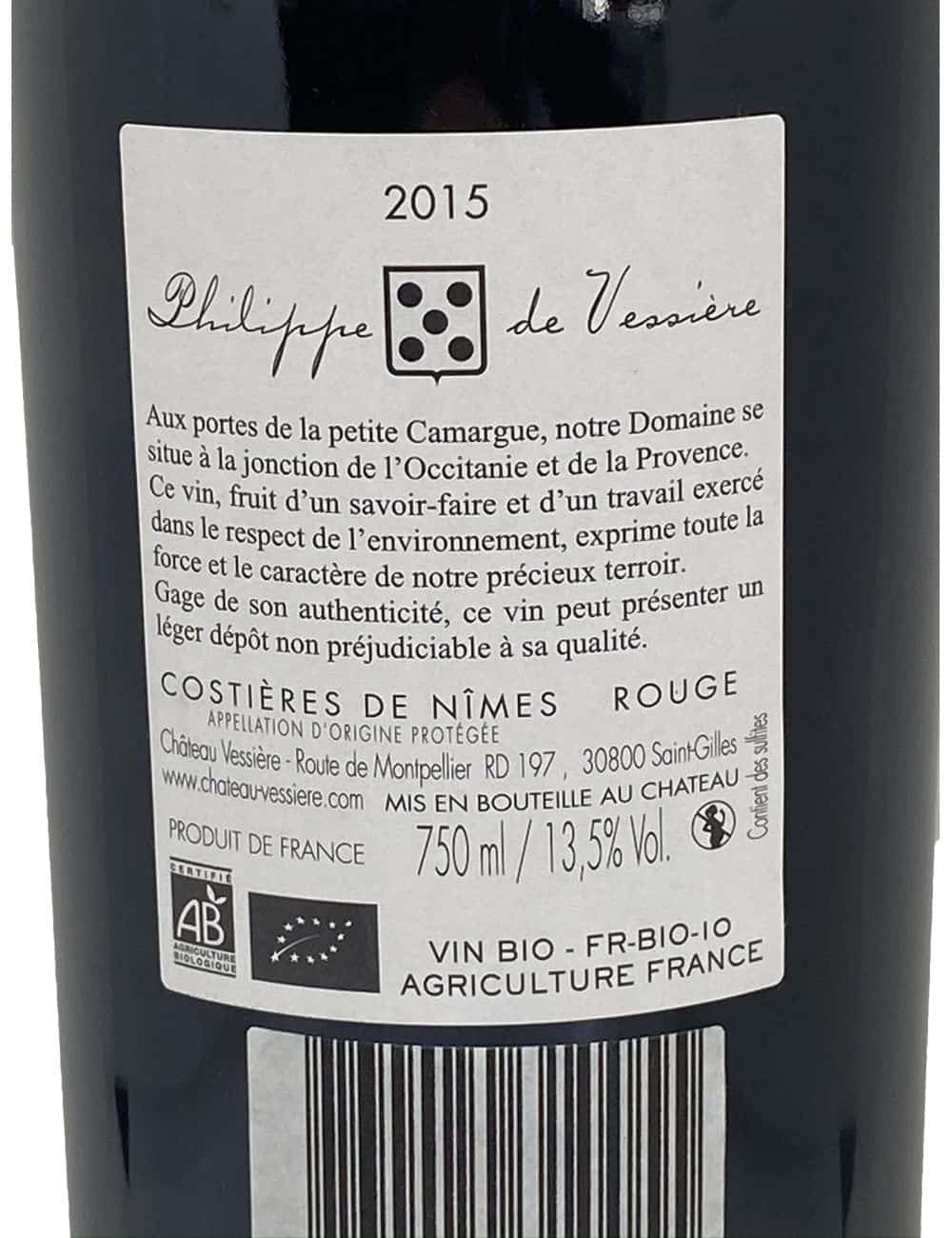 Philippe de Vessière 75cl - Château vessière