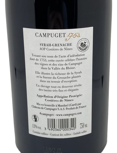 1753 syrah-grenache 75cl - Château de Campuget