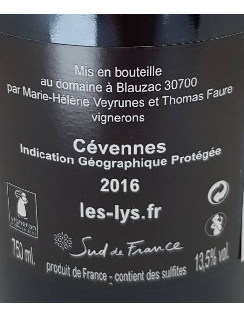 La petite Syrah 75cl - Domaine des Lys