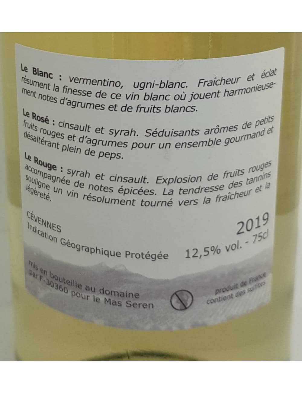 Étincelle Nomade blanc 75 cl - Mas Seren