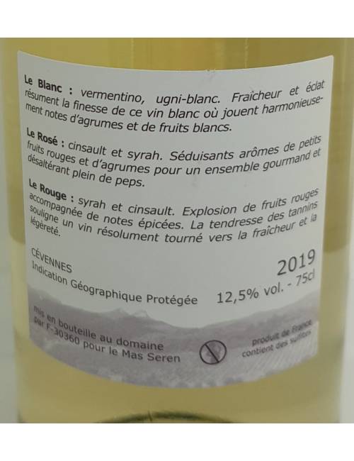 Étincelle Nomade blanc 75 cl - Mas Seren