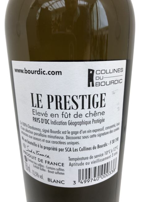 Prestige blanc 75 cl - Collines du Bourdic