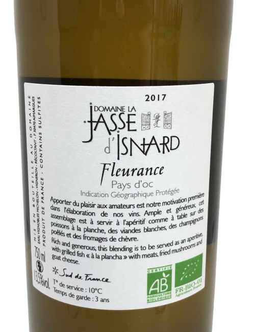 Fleurance 2022 - 75 cl - Domaine la Jasse d'Isnard