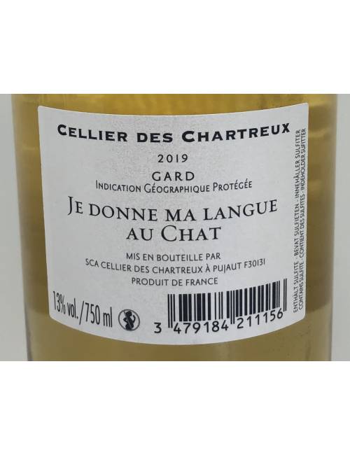 Je donne ma langue au chat 75 cl - Cellier des Chartreux