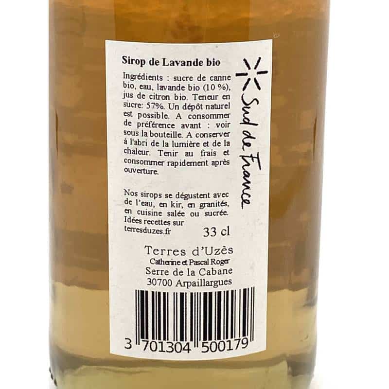 Sirop de lavande bio 33cl