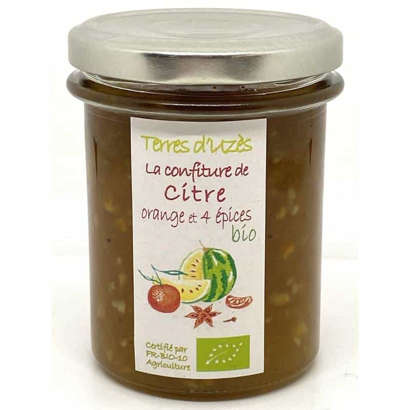 Confiture de Citre, orange et 4 épices bio 200G