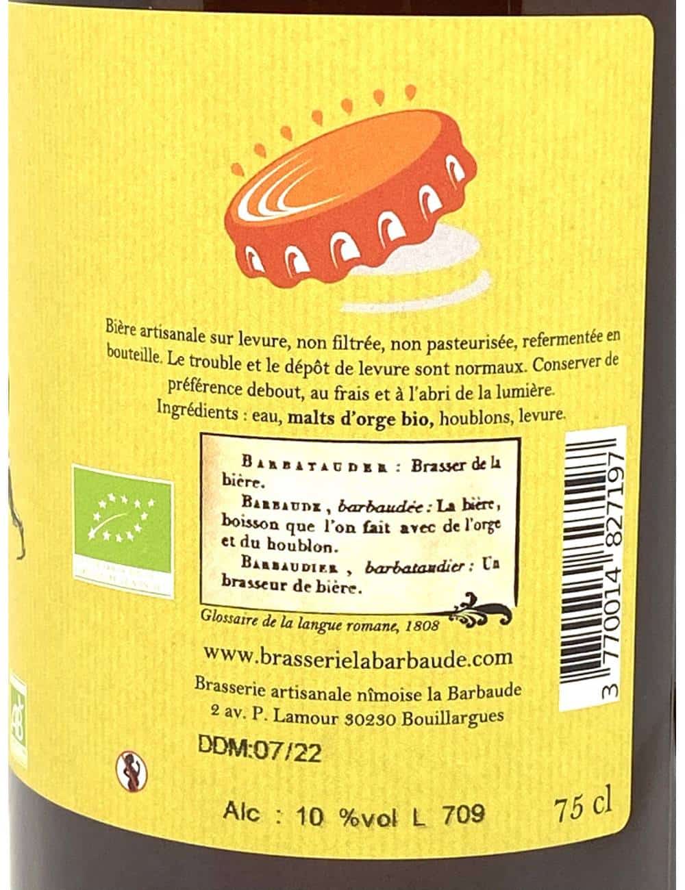 Galéjade triple 75 cl - La Barbaude