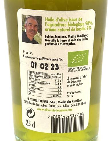 Huile d'olive BIO Picholine Intense AOP de Nîmes - Jeanjean