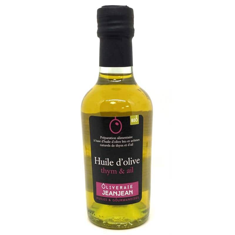 Huile d'olive Thym et Ail Bio