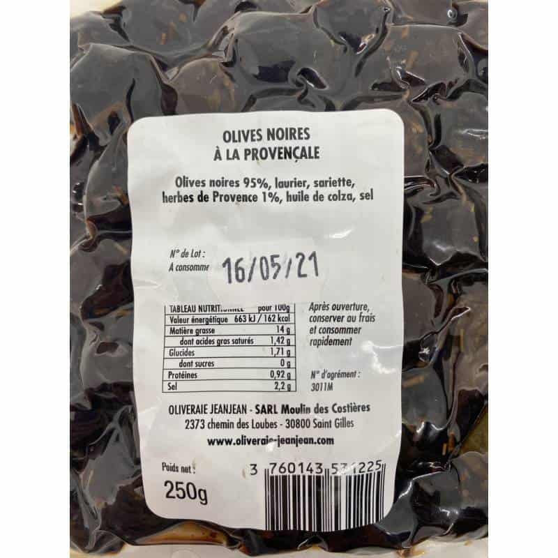 Olives noires à la provençale 250g
