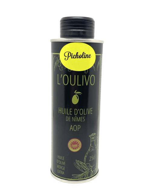 Huile d'olive de Nîmes Picholine en métal 25cl