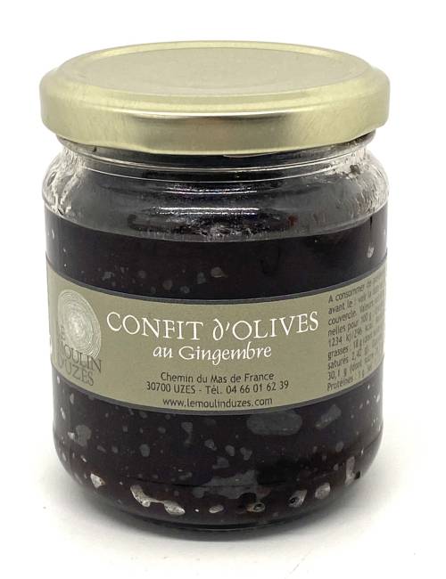 Confit d'olives aux gingembre 180g