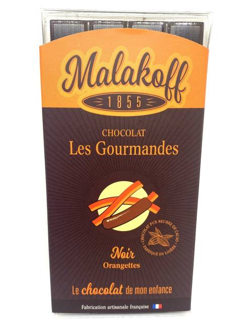 Tablette Noir orangettes 90g