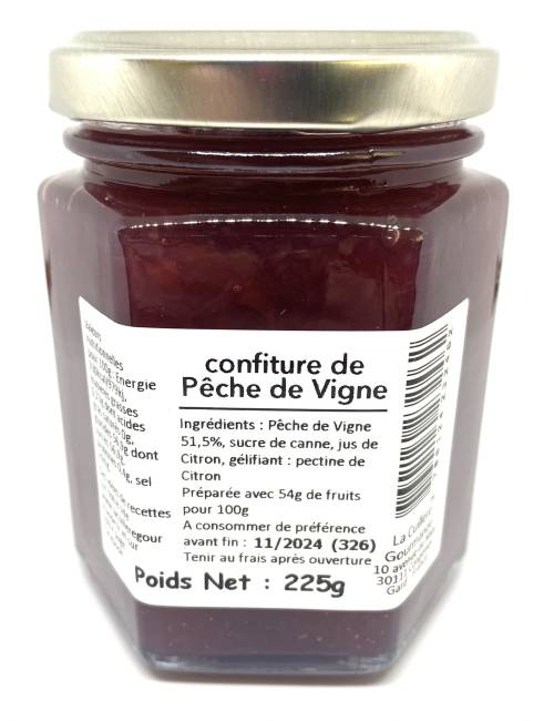 Confiture Pêche de vigne 225g