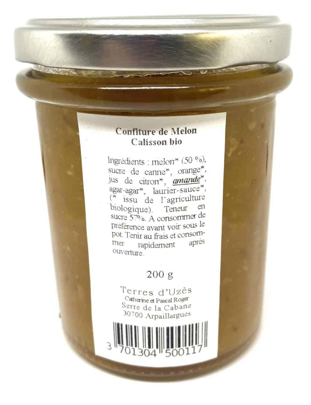 Confiture de Melon Calisson bio 200G