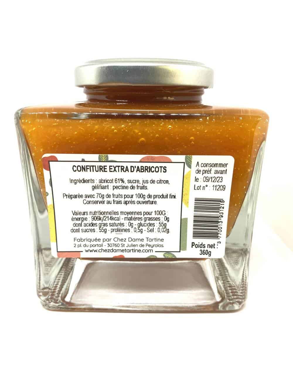 Confiture d'abricot 360g