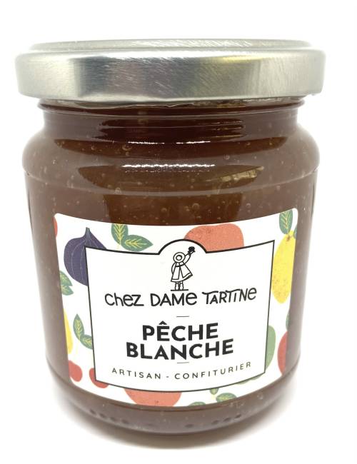 Confiture de pêche blanche 250g