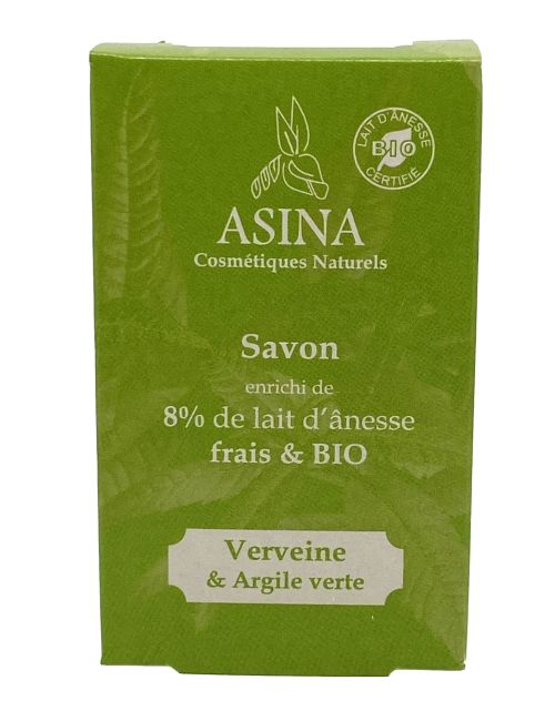 Savon verveine et argile verte lait d'ânesse bio 100g