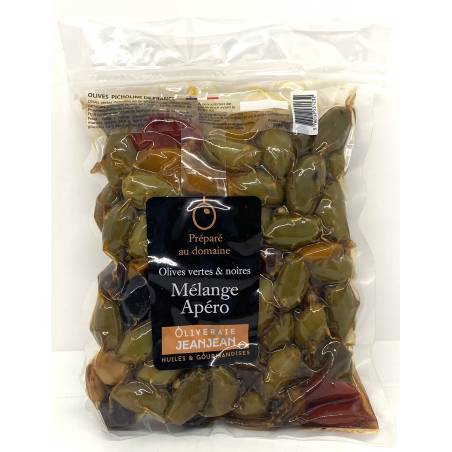 Olives vertes et noires Mélange apéro 250g