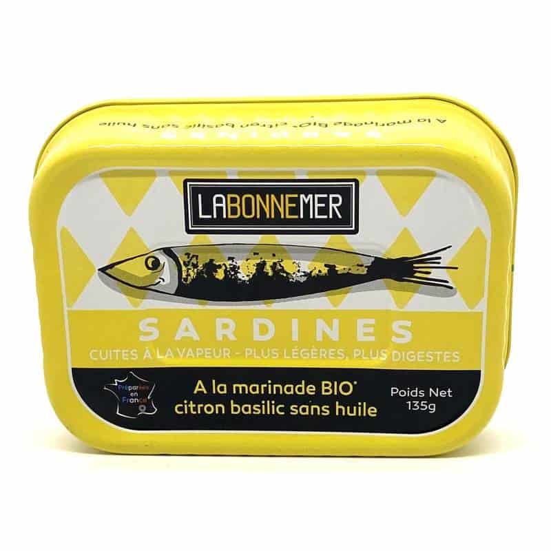 Sardines à la marinade citron basilic Bio 135g
