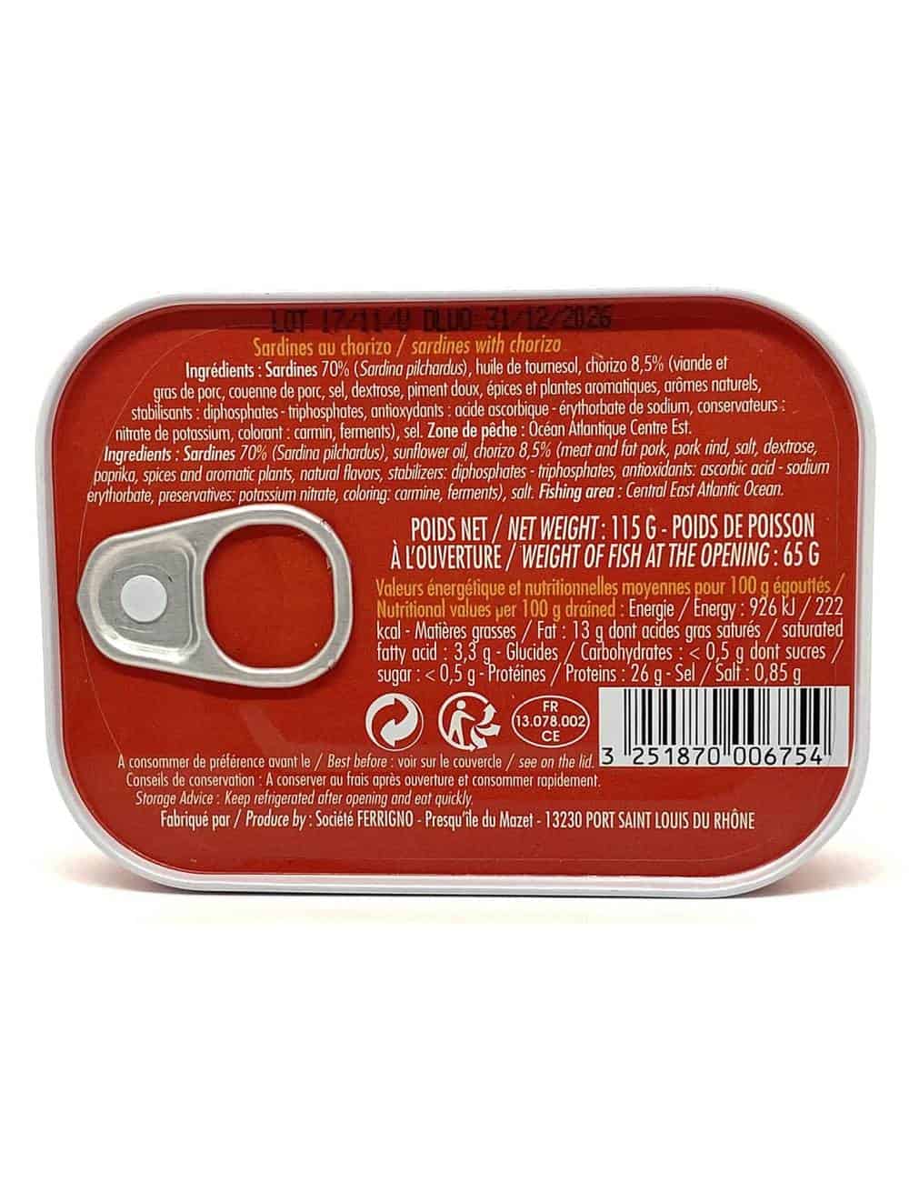 Sardine à la Camarguaise 115g