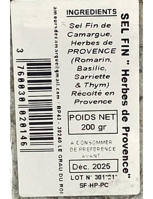 Sel fin Herbes de provence 200g