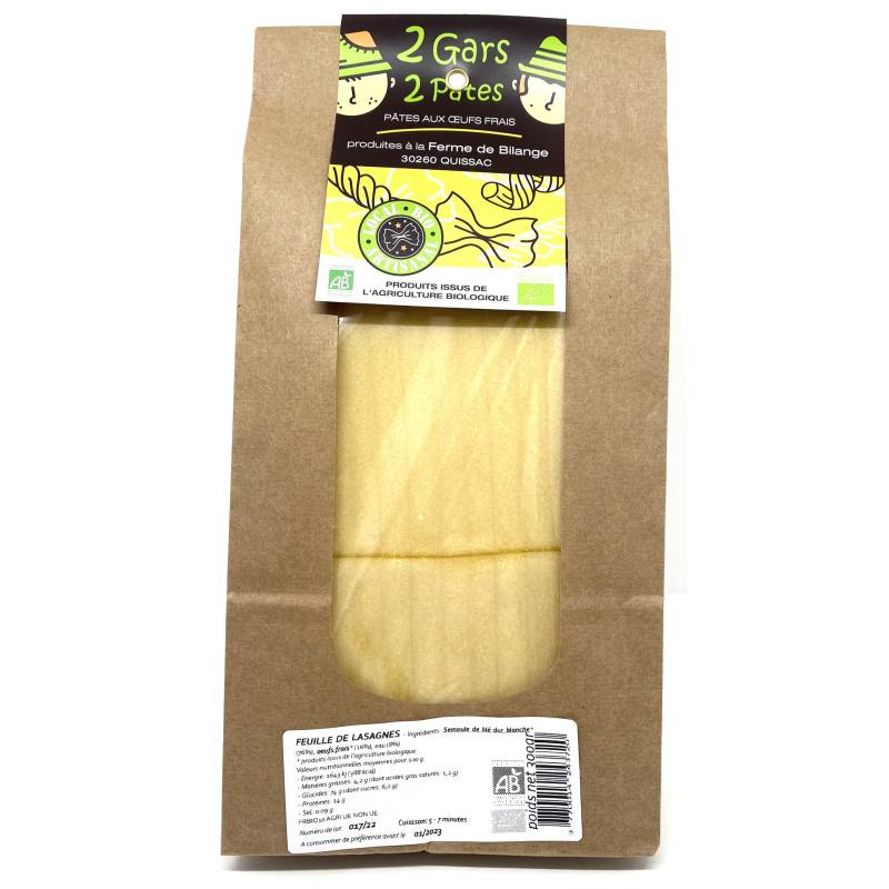 Feuille de lasagne bio 300g