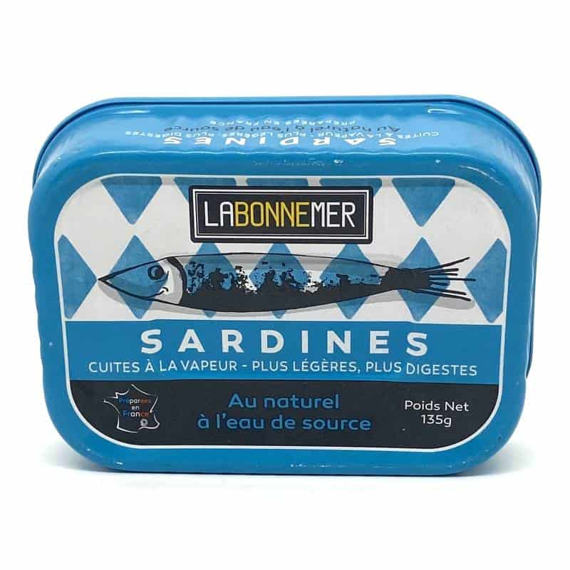 Sardines au naturel à l'eau de source 135g