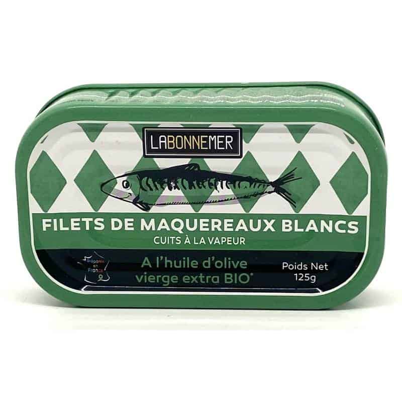 Filet de maquereaux blancs à l'huile d'olive 125g