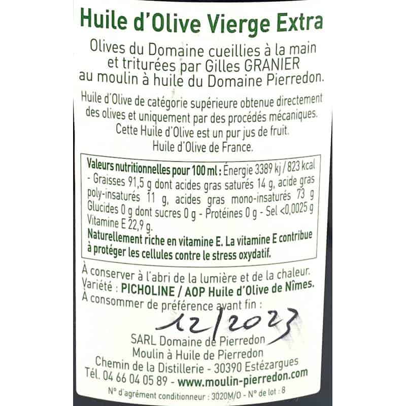 Huile d'olive Picholine AOP 50cl