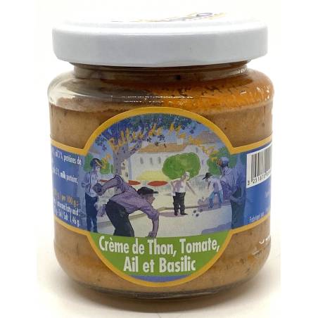 Crème de thon, tomate, ail et basilic 110g