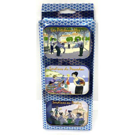 Coffret 3 boîtes de sardines 3x115g