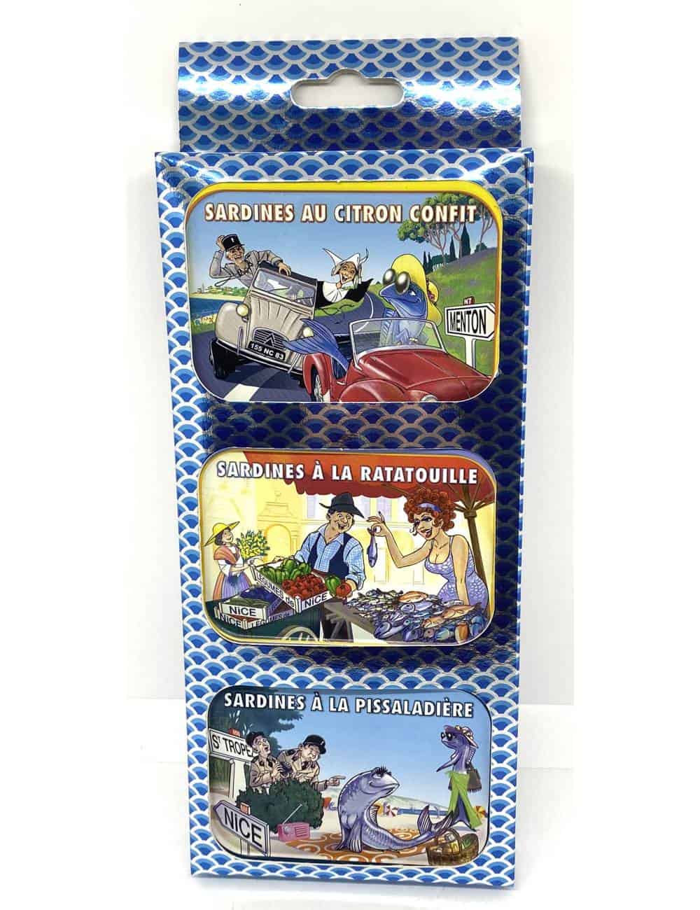 Coffret 3 boîtes de sardines pissaladière 3x115g