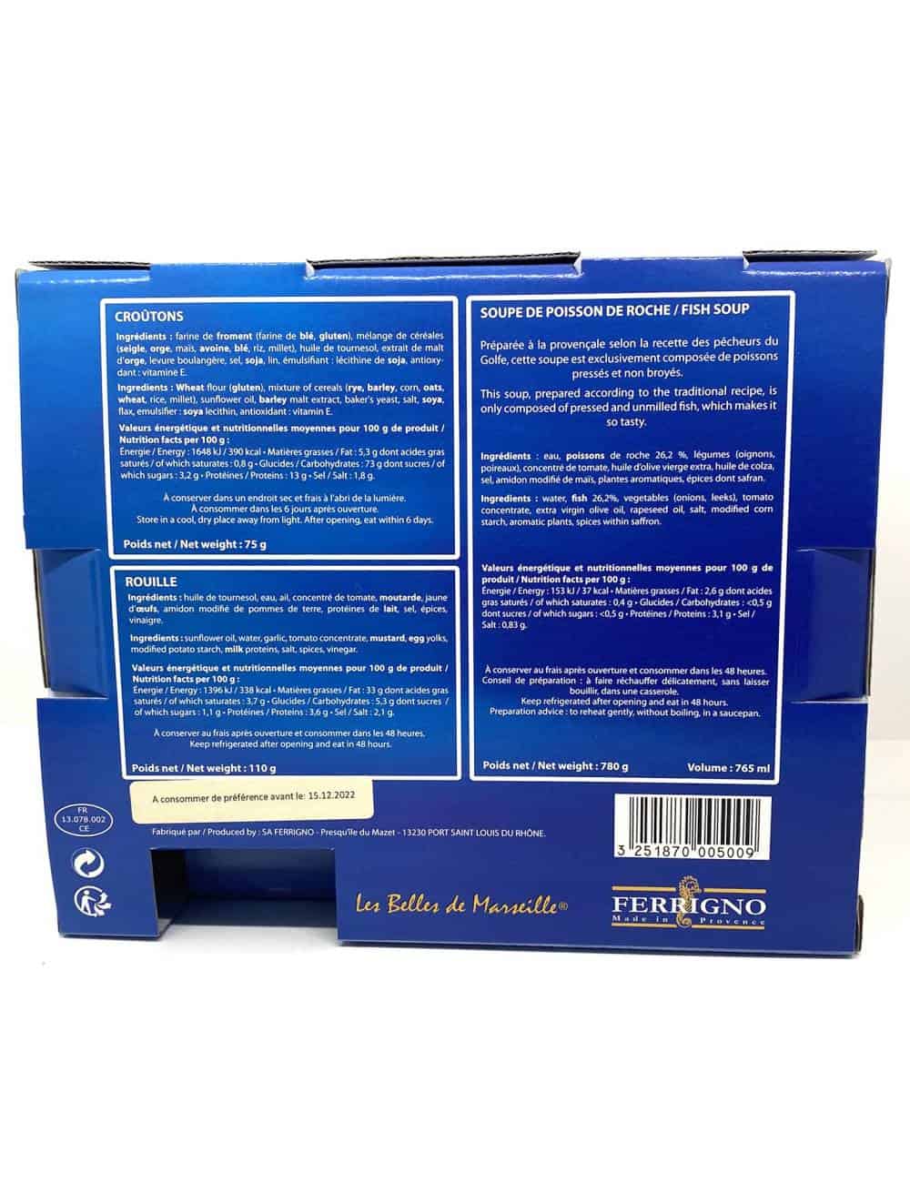 Coffret soupe + rouille + croutons