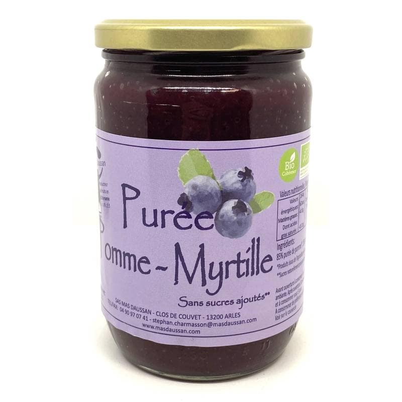 Purée de pomme - myrtilles 620g