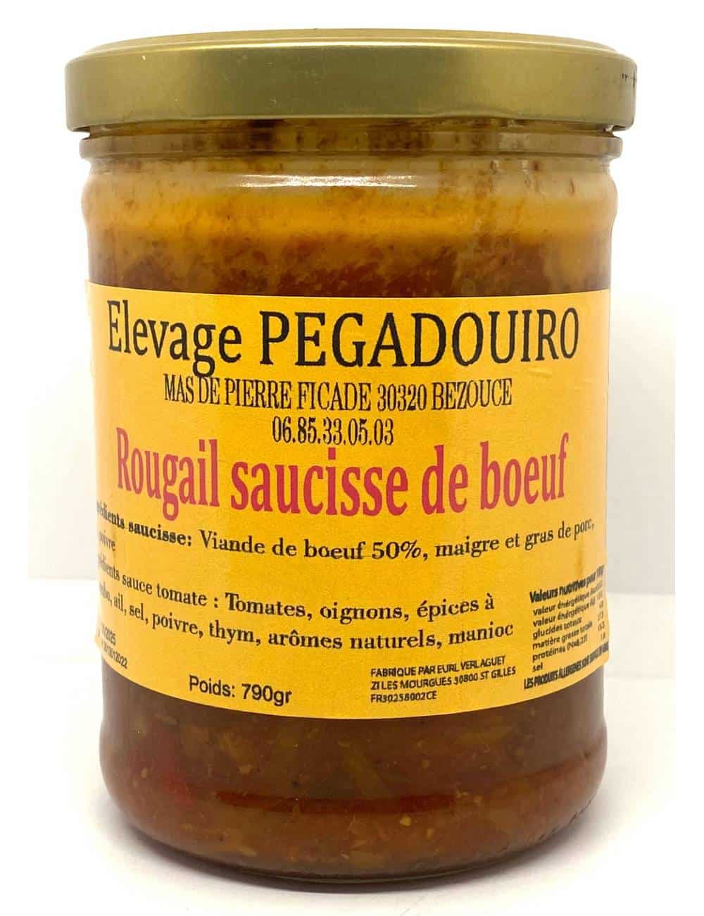 Rougail saucisse de boeuf 790g