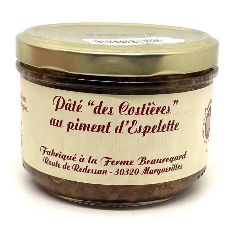 Pâté "des Costières" au piment d'Espelette 185g