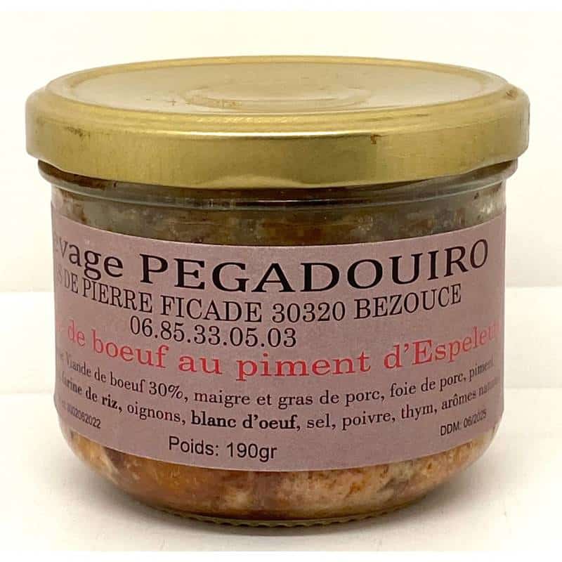 Terrine de bœuf au piment d'Espelette 190g