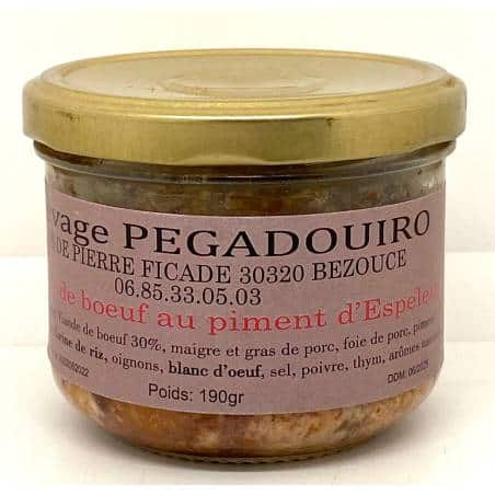Terrine de bœuf au piment d'Espelette 190g