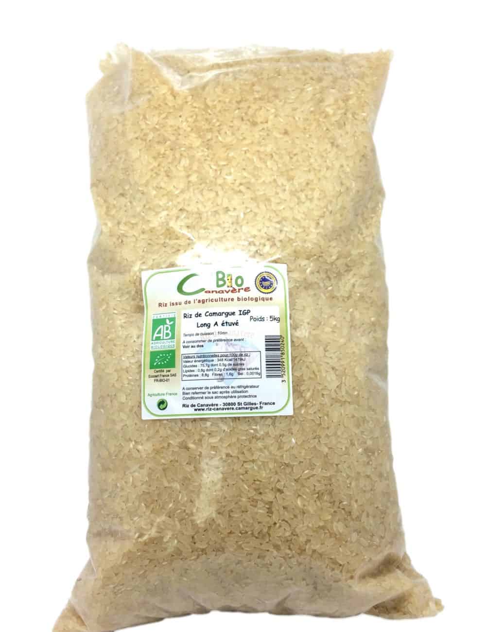 Riz long à étuvé Bio 5 kg