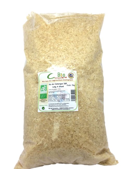 Riz long à étuvé Bio 5 kg