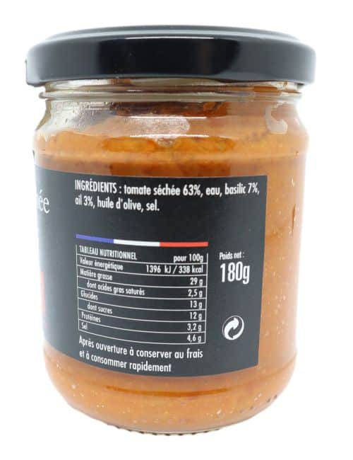 Tomate séchée au basilic 180g