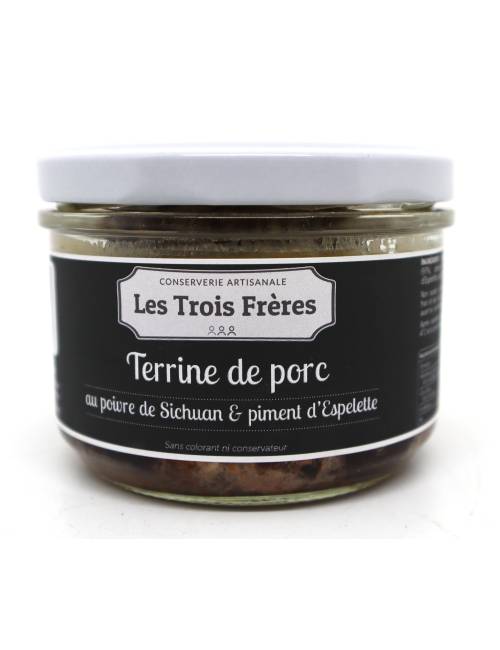 Terrine de porc au poivre de Sichuan et piment d'Espelette 180g