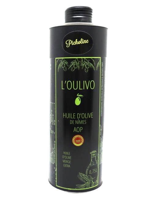 Huile d'olive de Nîmes Picholine en métal 75cl