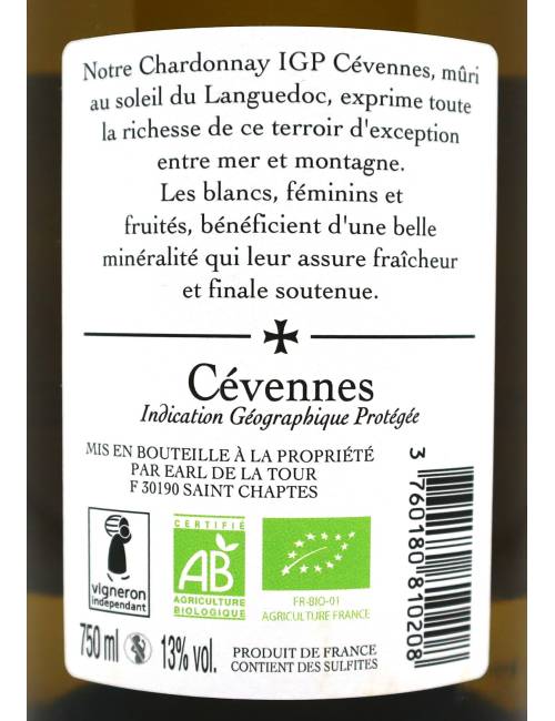 Chardonnay 75 cl - La Tour de Gatigne
