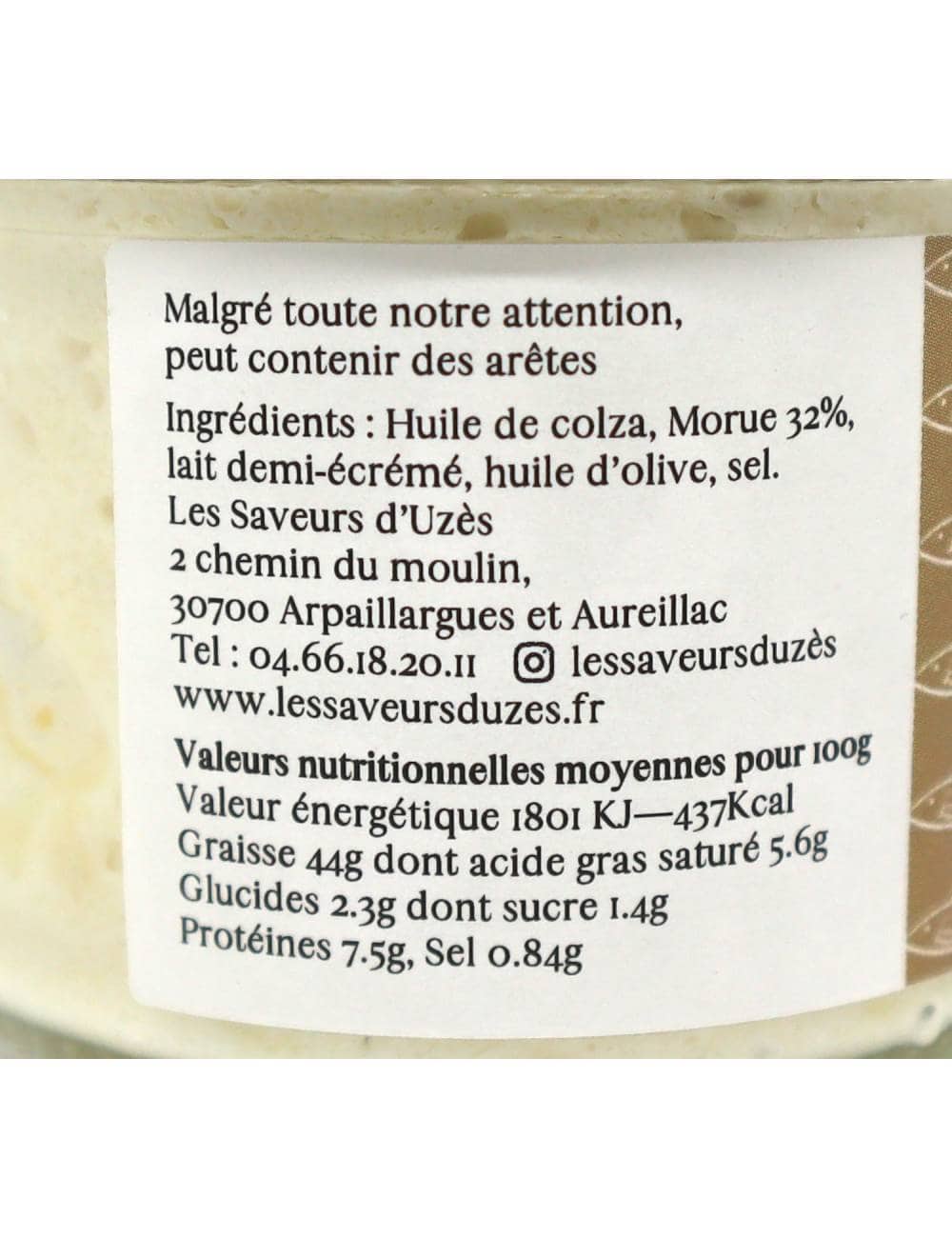 Brandade de morue 32% 100g