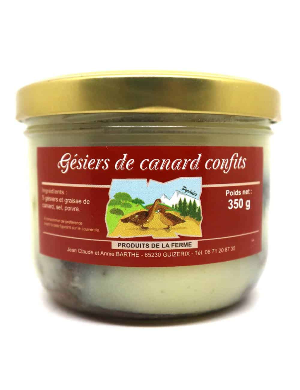Gésiers de canard confits 350g