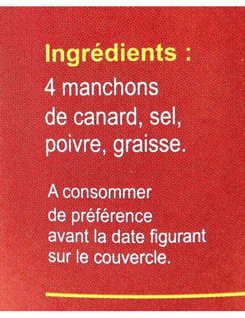 Confit de canard 4 manchons 600g